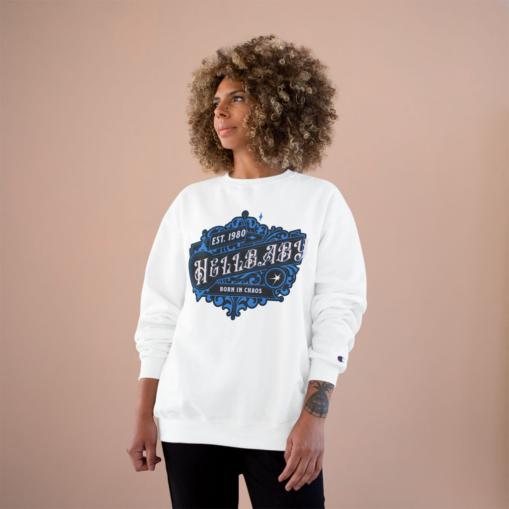 HELLBABY × Champion — Registered in Chaos Heavyweight Crewneck