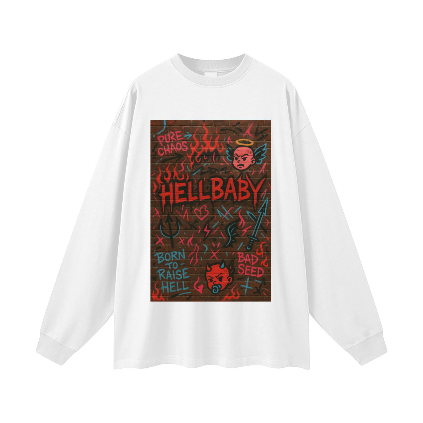 HELLBABY — “Born to Raise Hell” Oversized Long Sleeve