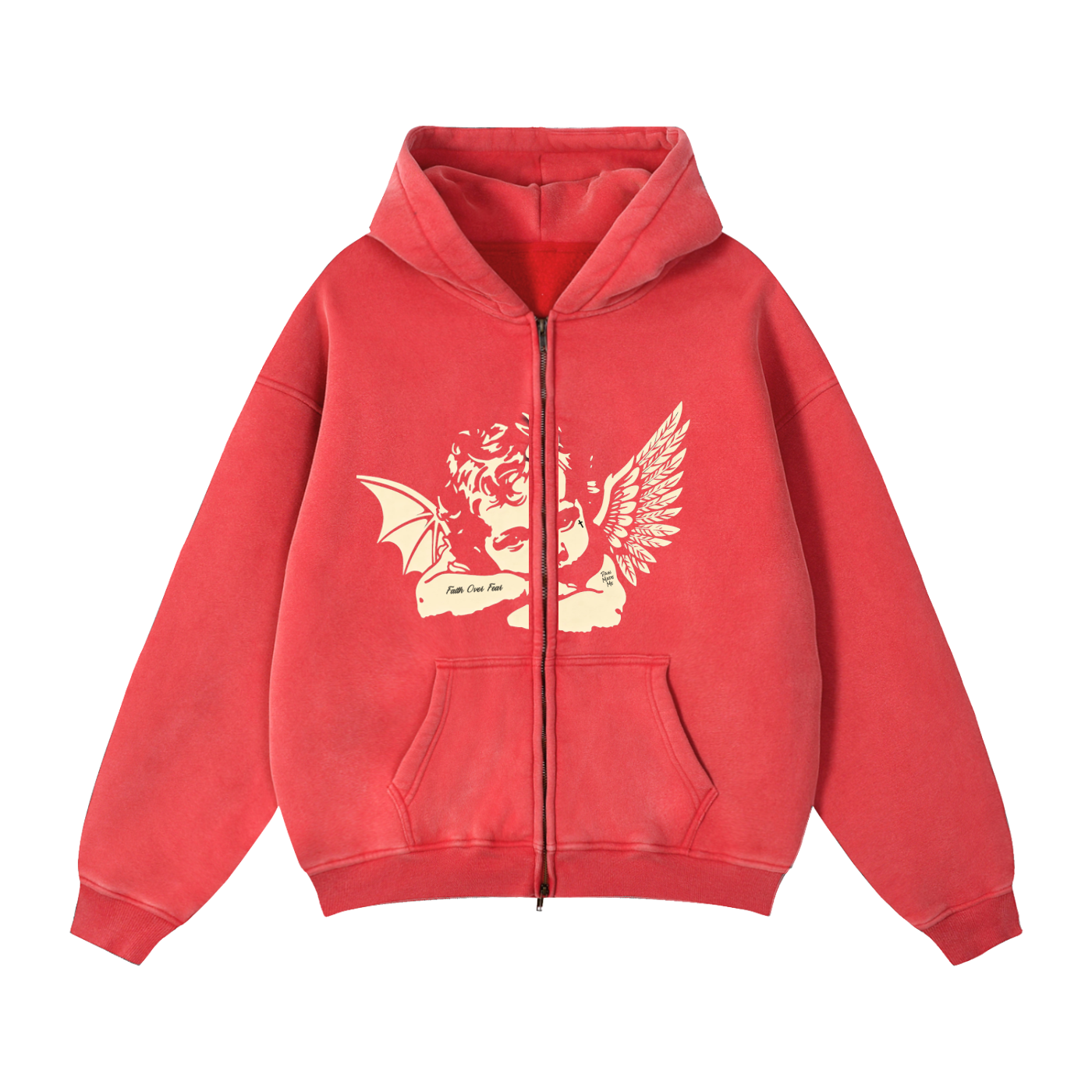 HELLBABY - RED Relic” Zip Hoodie