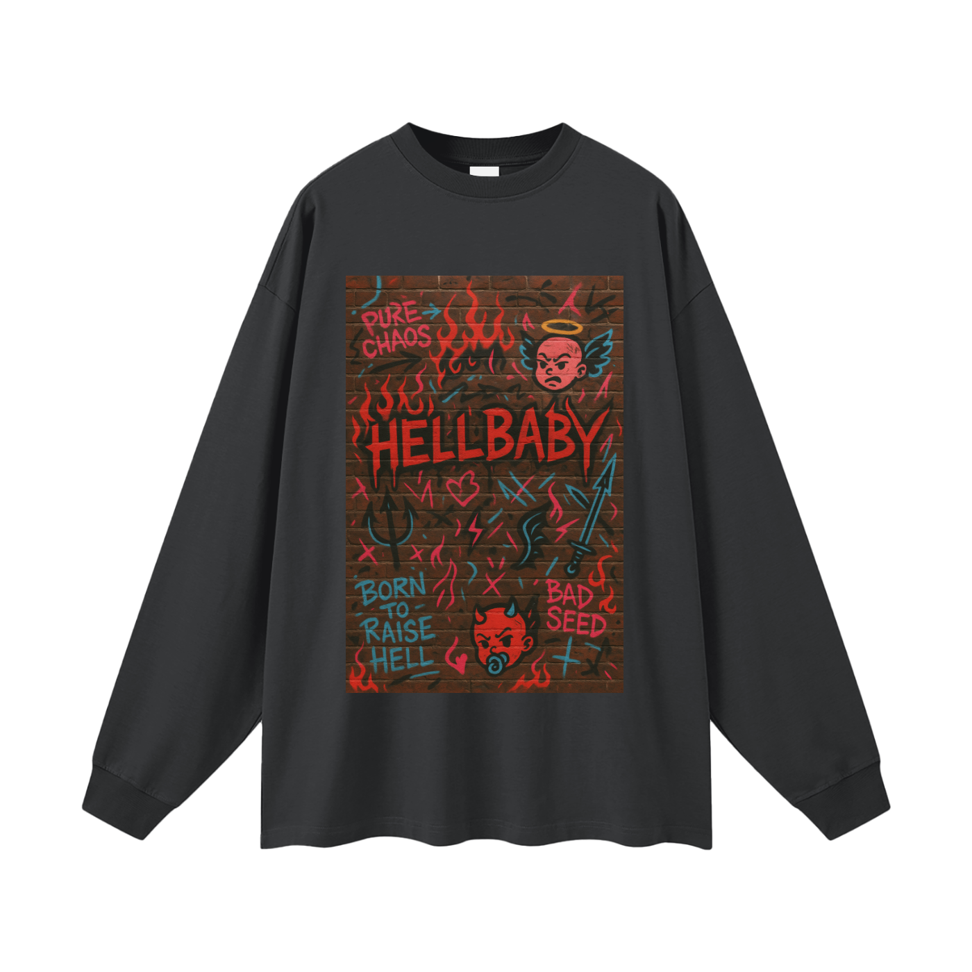 HELLBABY — “Born to Raise Hell” Oversized Long Sleeve