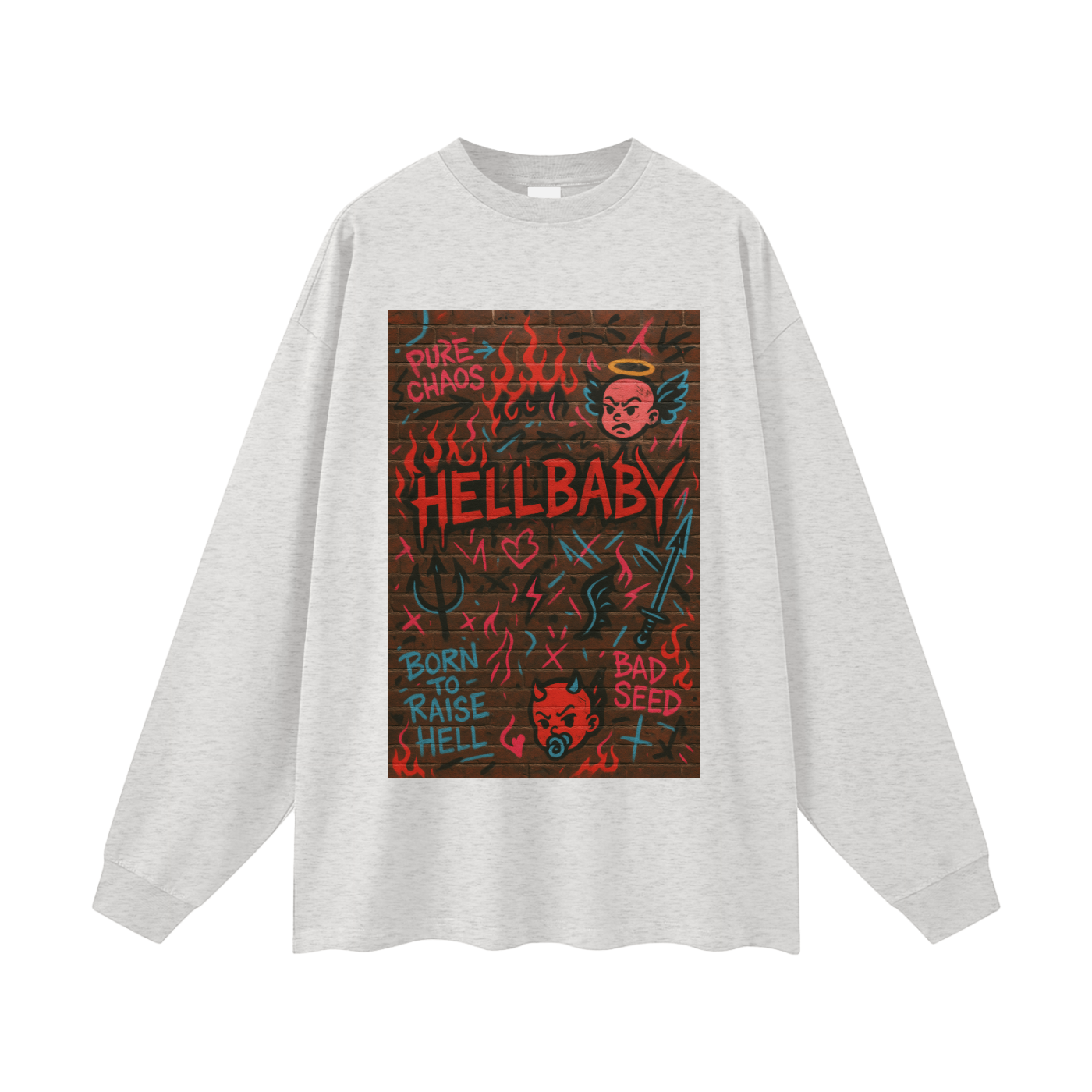 HELLBABY — “Born to Raise Hell” Oversized Long Sleeve