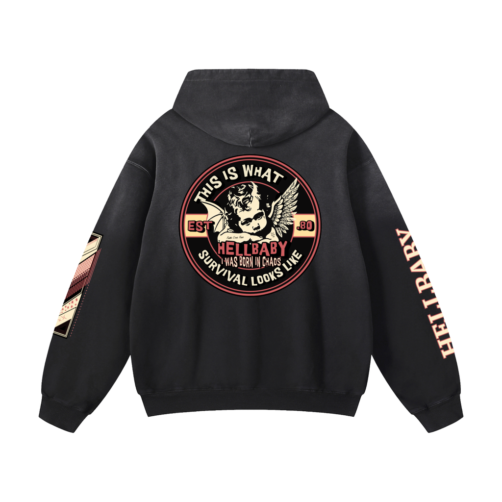 HELLBABY “Survival Looks Like This” Heavyweight Hoodie