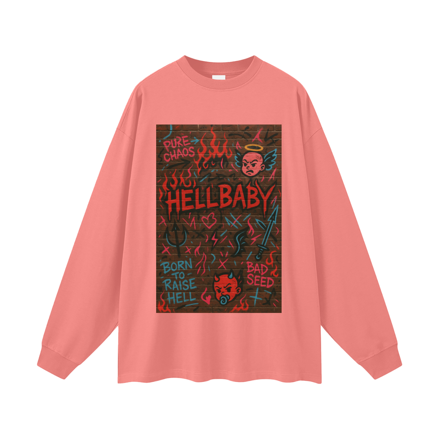 HELLBABY — “Born to Raise Hell” Oversized Long Sleeve
