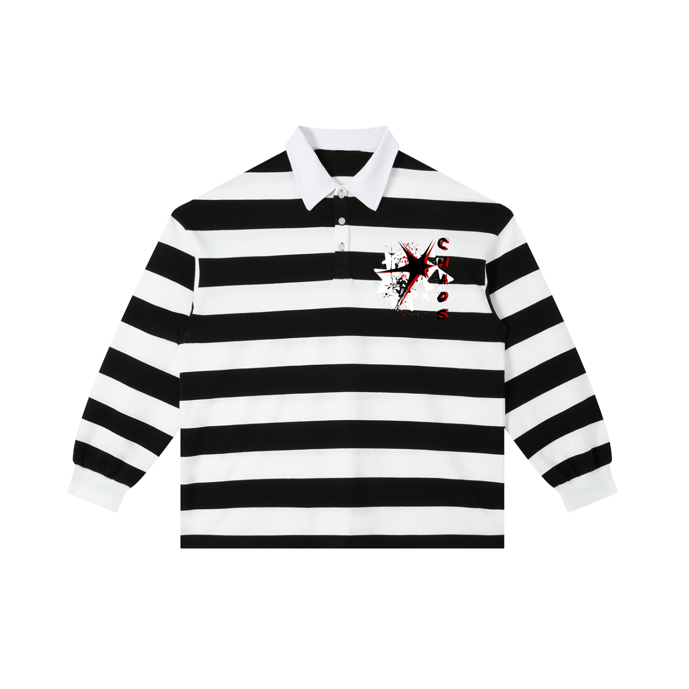 HELLBABY - CHAOS WITH GOOD POSTURE  Stripe Polo Shirt