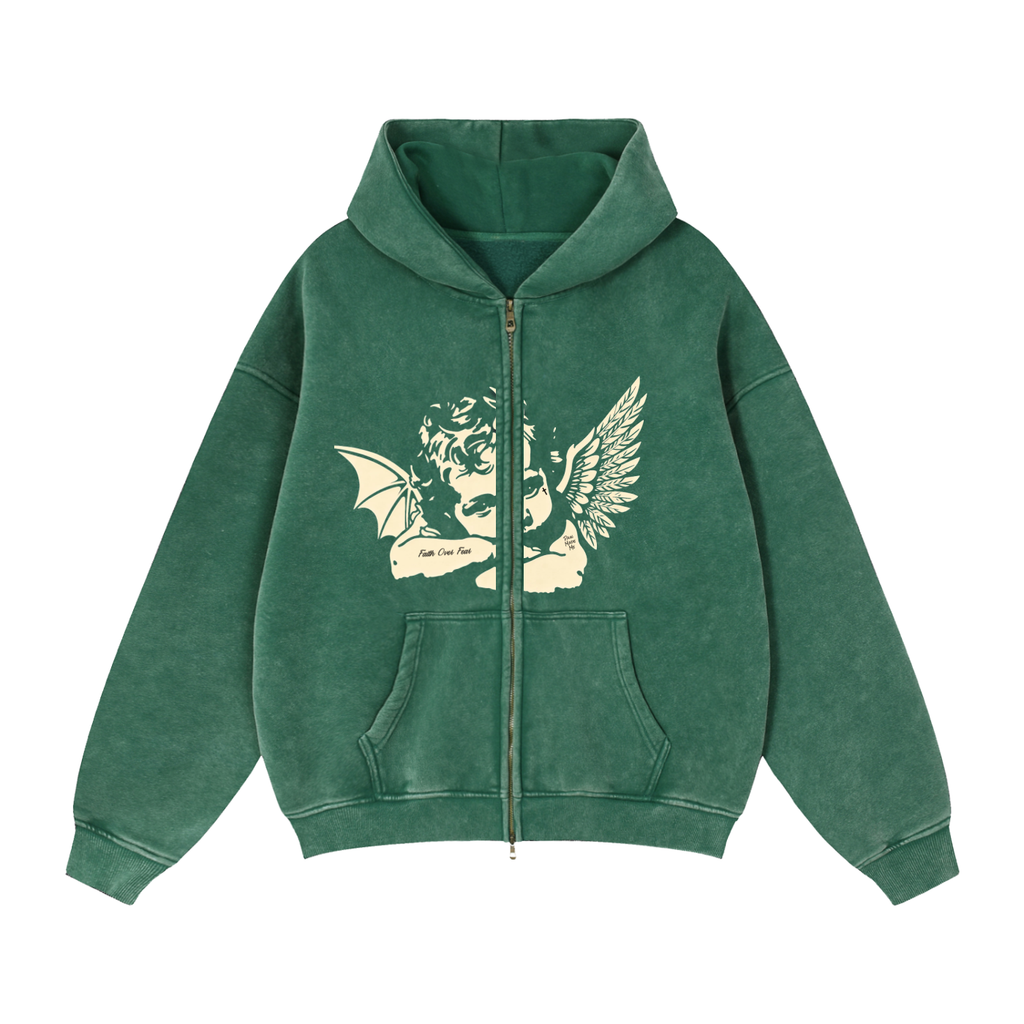 HELLBABY - RED Relic” Zip Hoodie