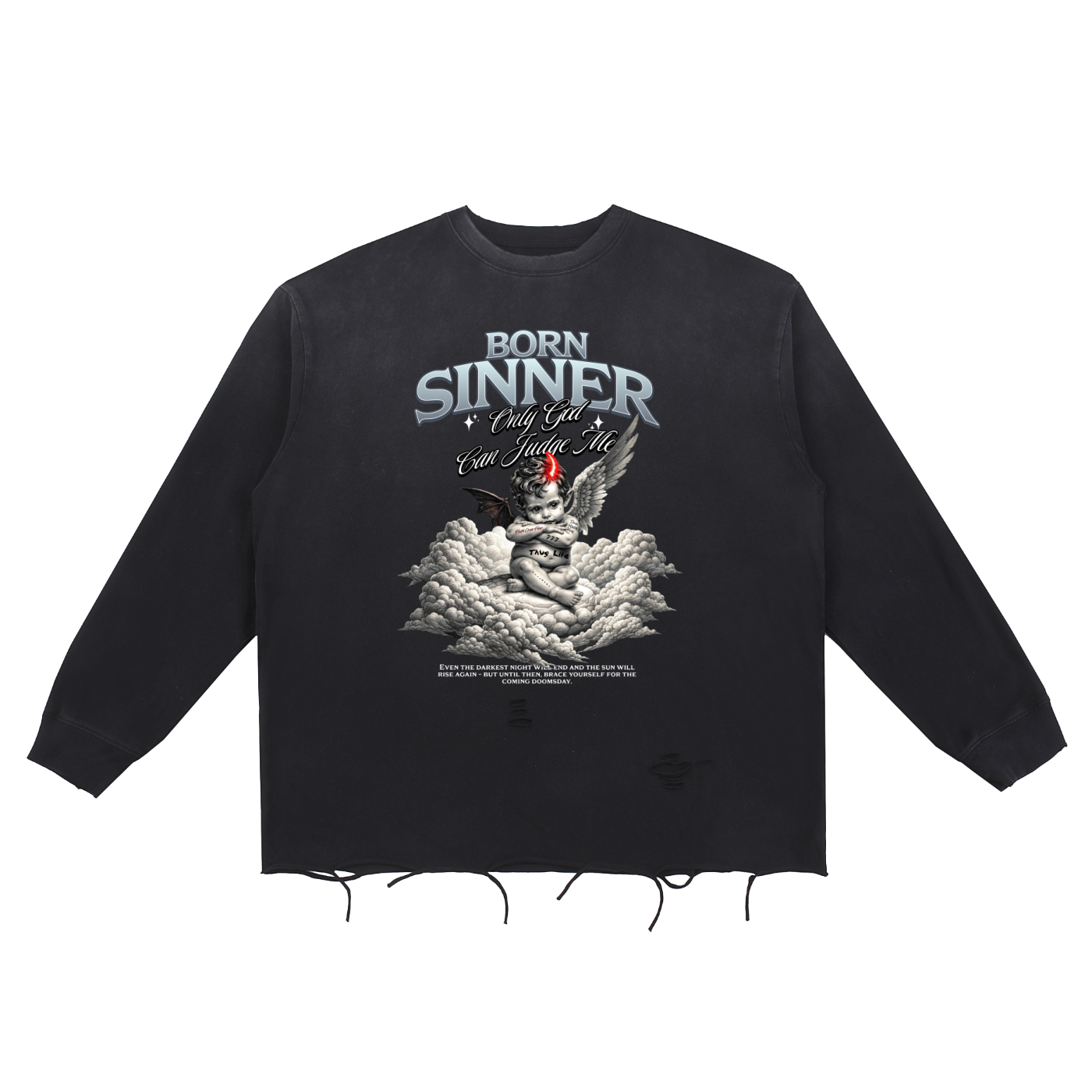 HELLBABY - “Chosen, Not Perfect” Raw-Cut Long Sleeve